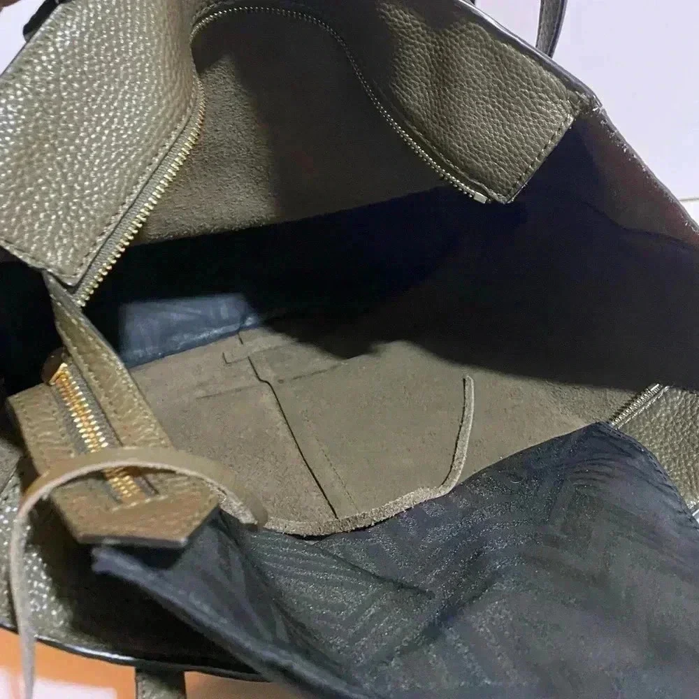 Rebecca Minkoff green leather tote handbag